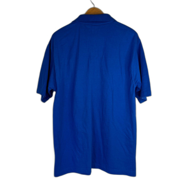 Crystal Springs Bright Blue Polo Shirt Mosquito Embroidered Logo Size Large - Picture 8 of 9